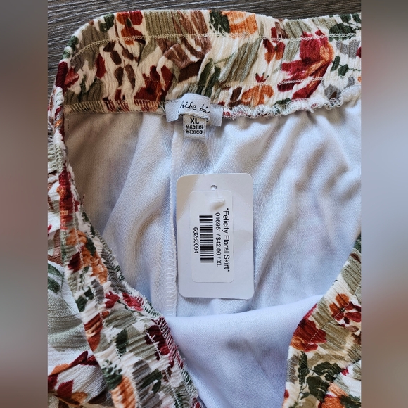 NWT White Birch Felicity Floral Midi Skirt - Picture 5 of 5